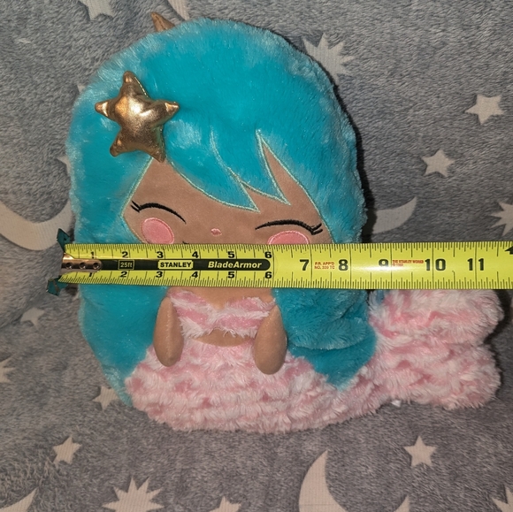 Super soft Narwhal to Mermaid reversible throw Pillow. - Picture 7 of 8